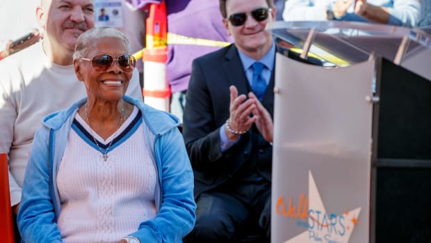 Recording artist Dionne Warwick receives the 447th entry to The Walk of Stars Palm Springs in downtown Palm Springs, Calif., on December 8, 2021. Dionne Warwick Walk Of Stars Palm Springs3004