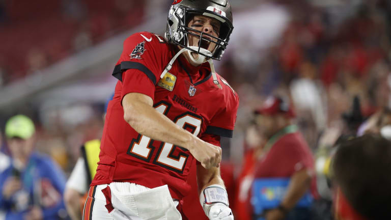 Tom Brady Runs Football, Punches Father Time in Front of Live MNF Audience