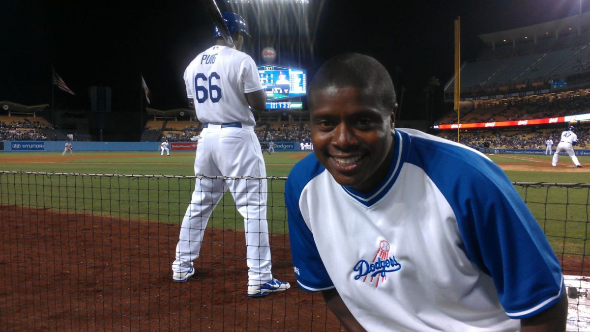 Todd at his home away from home, Dodger Stadium.